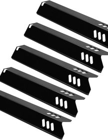 Unicook Grill Burner Covers 15”L x 3.8”W, Compatible with Dyna-Glo DGF510SSP, DGF493BNP, Heavy Duty Grill Heat Plates, Porcelain Heat Shields, BBQ Replacement Parts,5 Pack